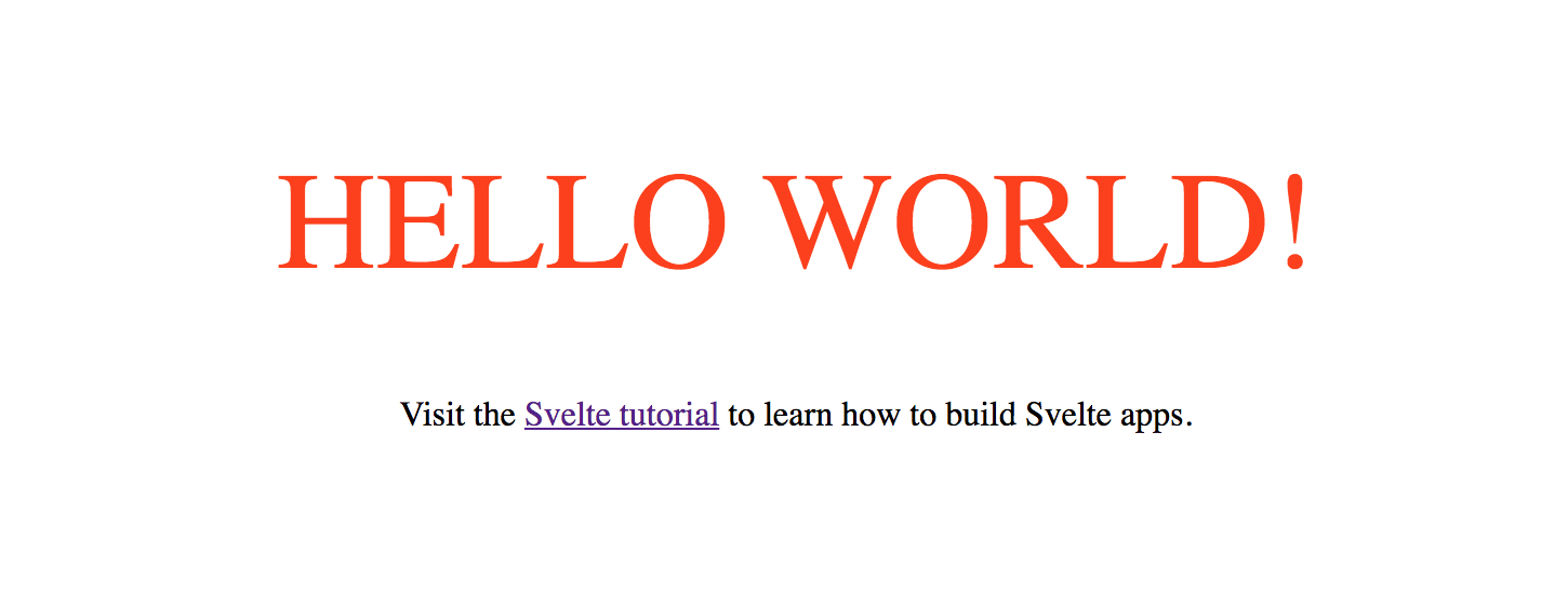 The default install of Svelte.
